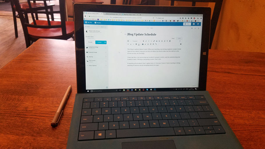 A picture of this post on my tablet screen.
